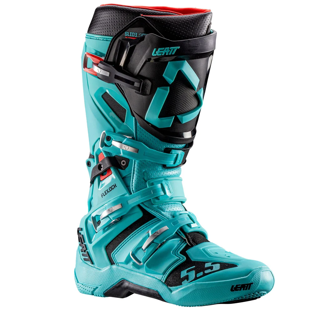 2026 Leatt 5.5 Flexlock Boots Teal - Image 3