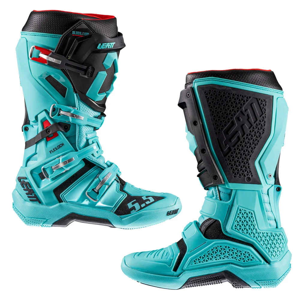 2026 Leatt 5.5 Flexlock Boots Teal - Image 4
