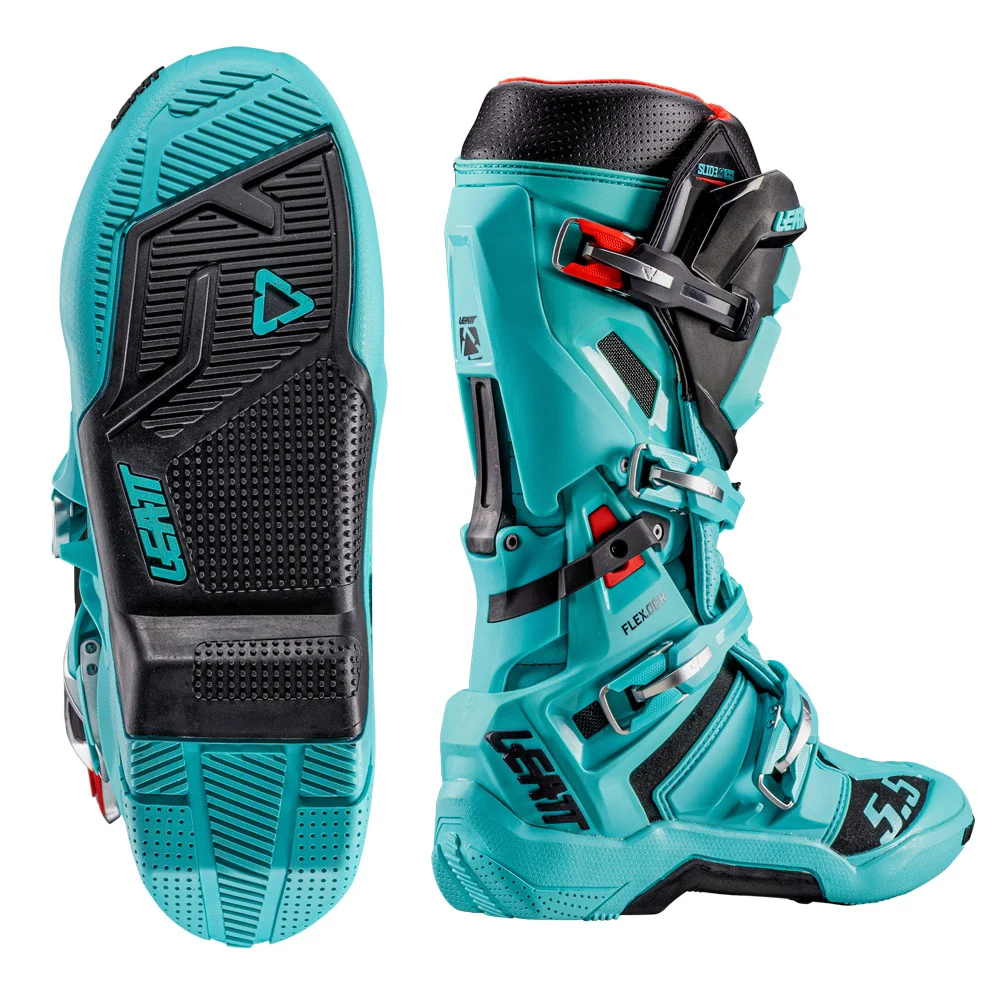2026 Leatt 5.5 Flexlock Boots Teal - Image 5