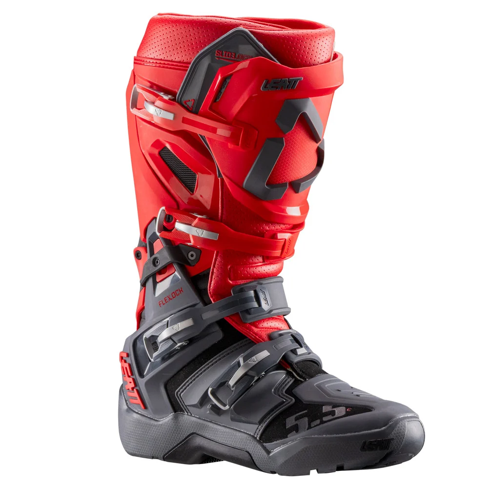 2026 Leatt 5.5 Flexlock Enduro Boots Red - Image 3