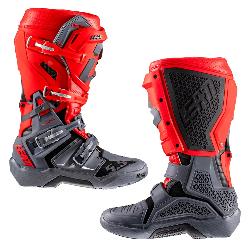 2026 Leatt 5.5 Flexlock Enduro Boots Red - Image 4