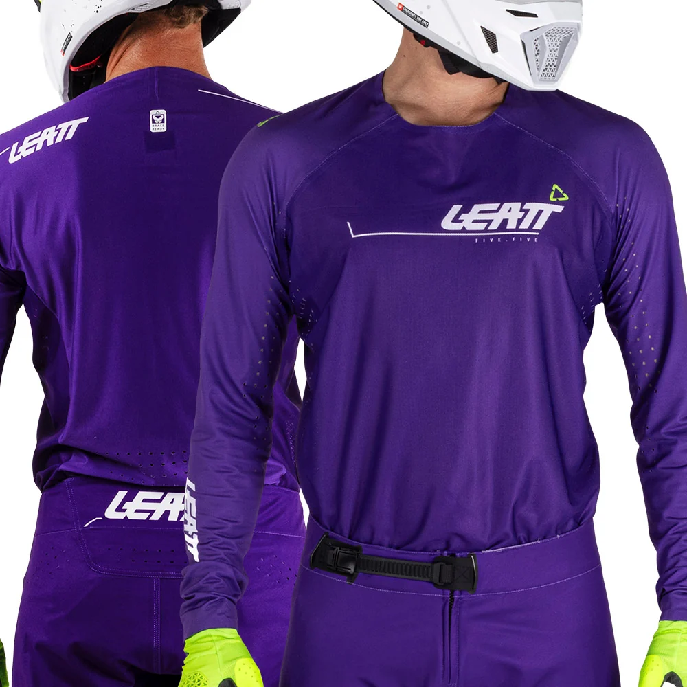 2026 Leatt 5.5 Moto Ultraweld Jersey Purple - Image 2