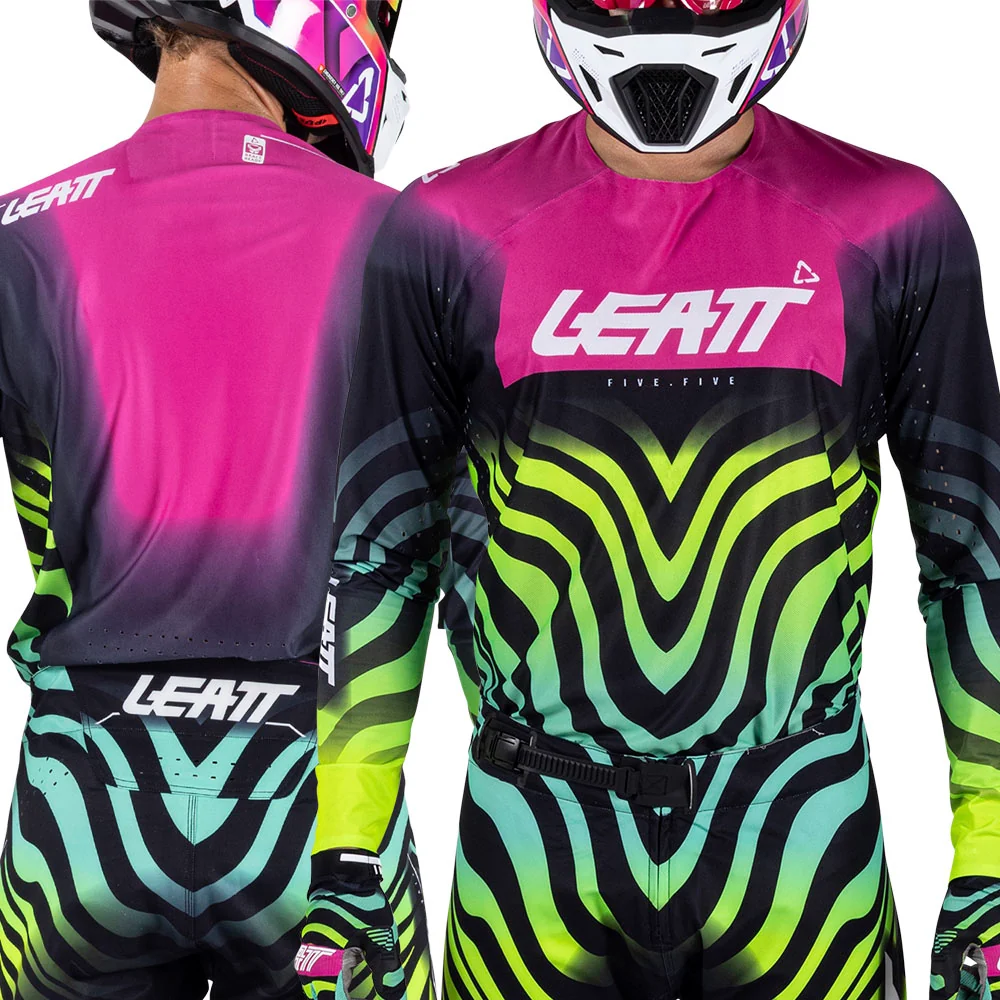 2026 Leatt 5.5 Moto Ultraweld Jersey Tiger Pink - Image 2