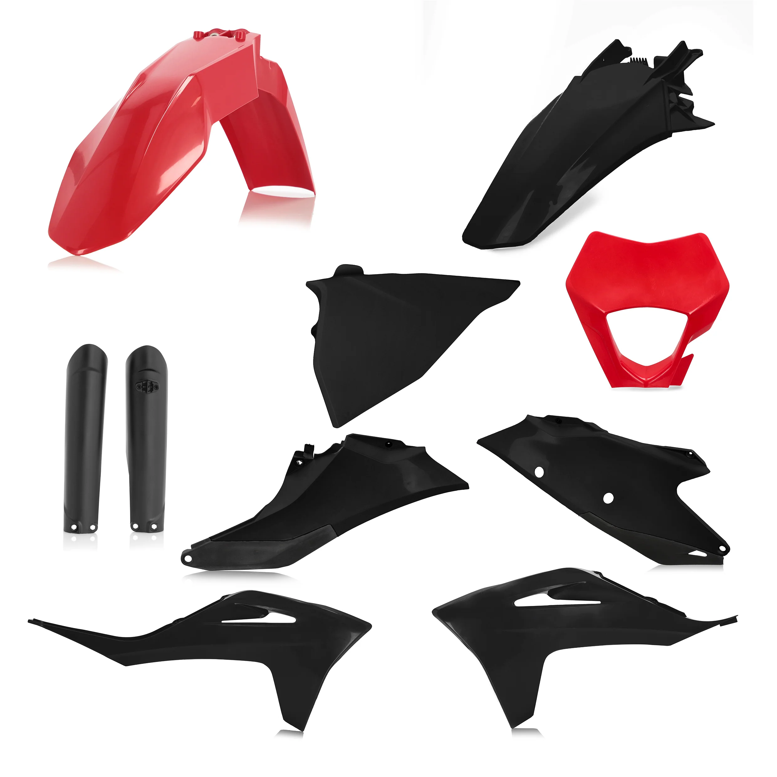 Acerbis Gas Gas Plastic Kit EC ECF - Red Black - Image 3