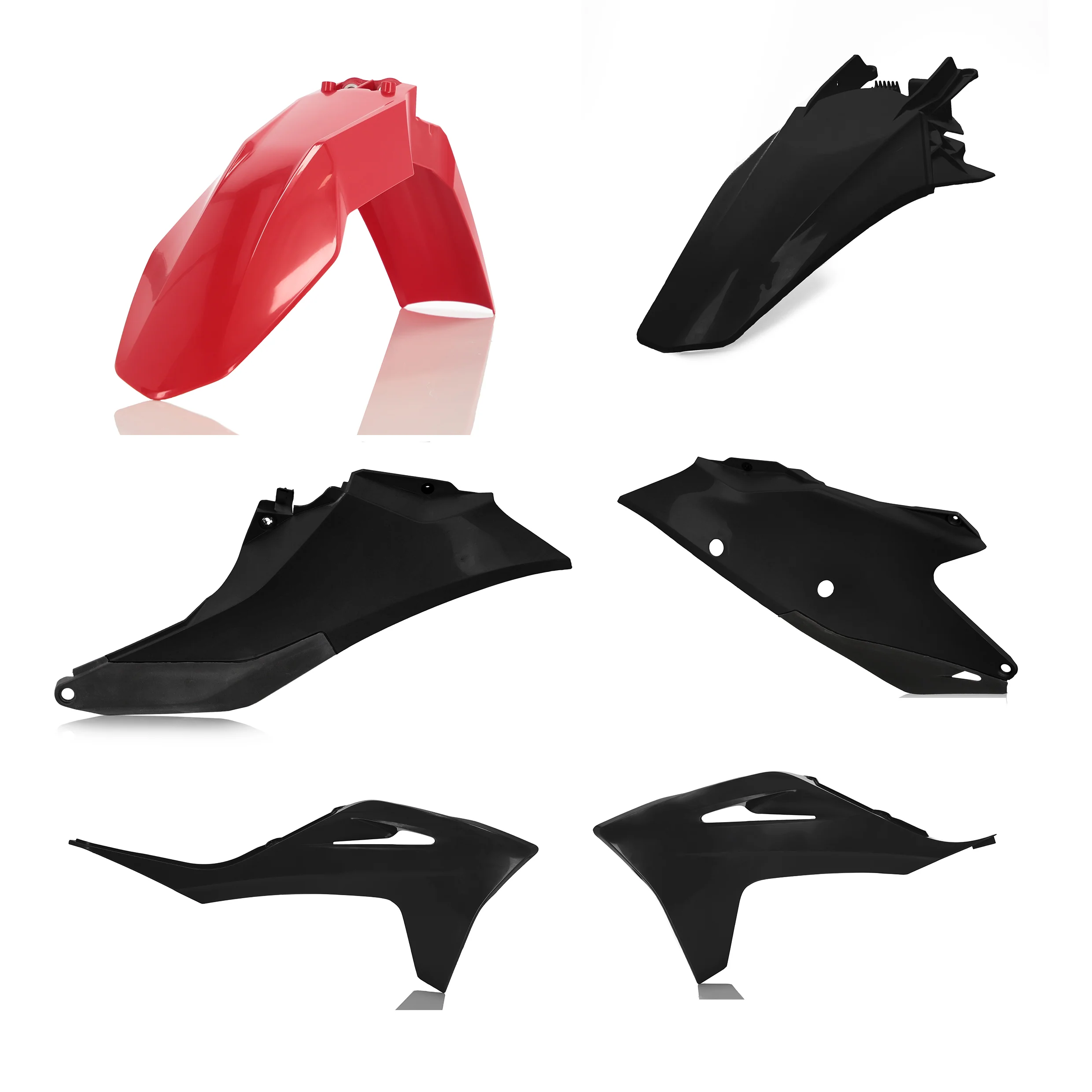 Acerbis Gas Gas Plastic Kit EC ECF - Red Black - Image 4