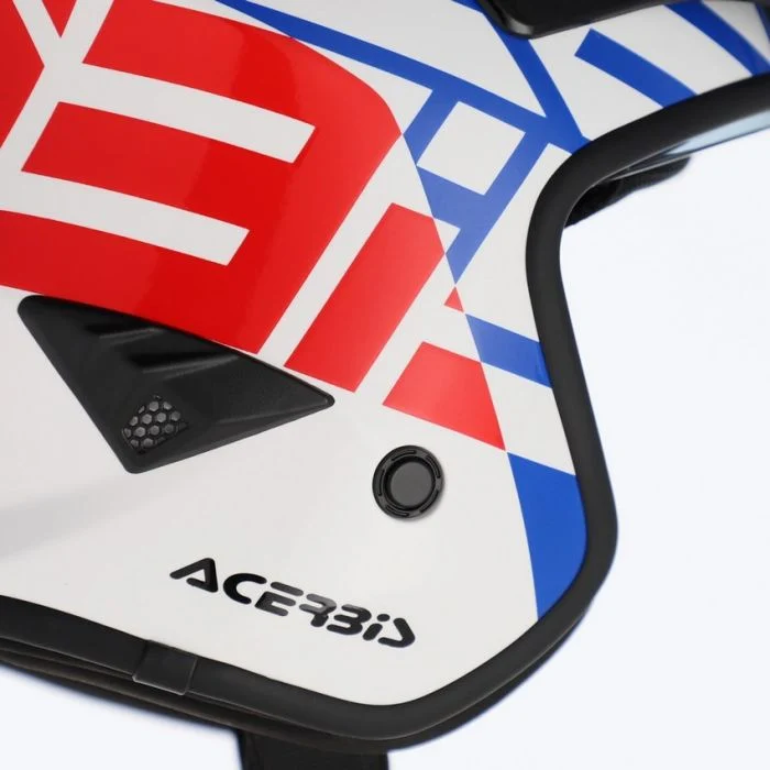 Acerbis Jet Aria Trials Helmet Bianco Blu Rosso - Image 7