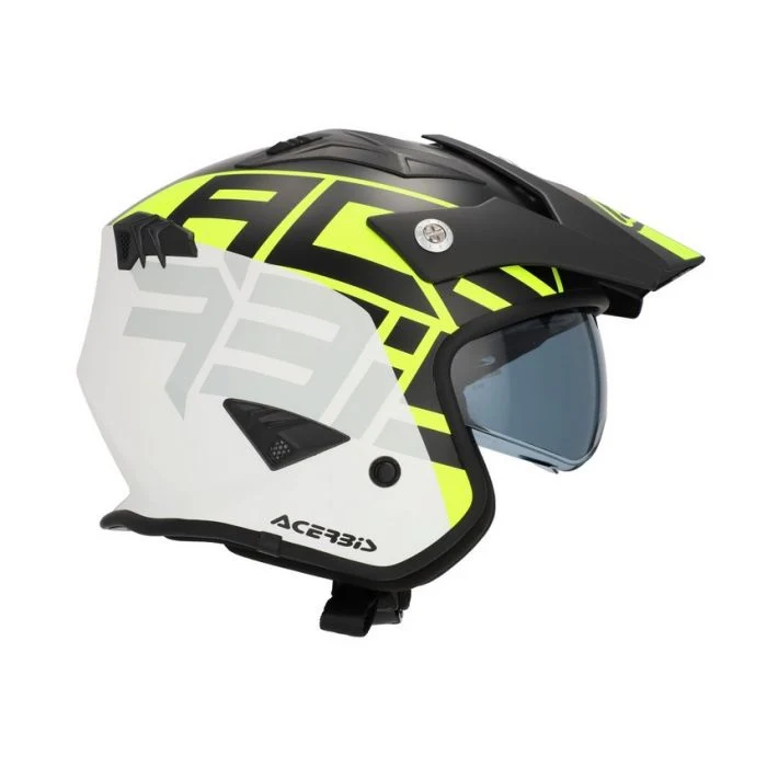 Acerbis Jet Aria Trials Helmet Black Fluo Yellow - Image 10