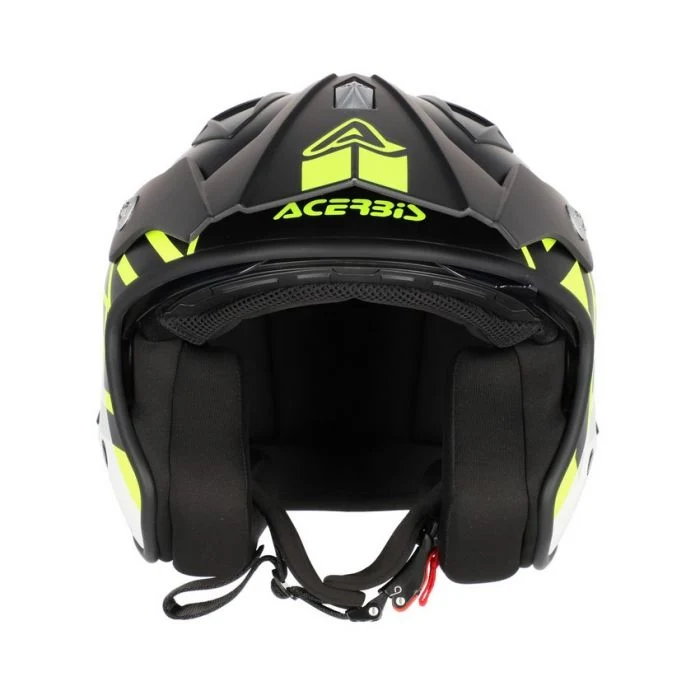 Acerbis Jet Aria Trials Helmet Black Fluo Yellow - Image 3