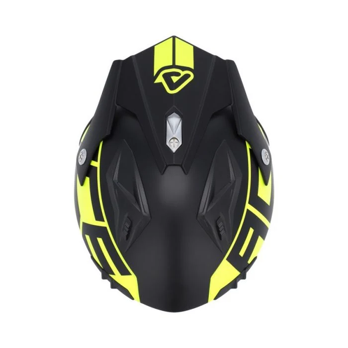 Acerbis Jet Aria Trials Helmet Black Fluo Yellow - Image 4