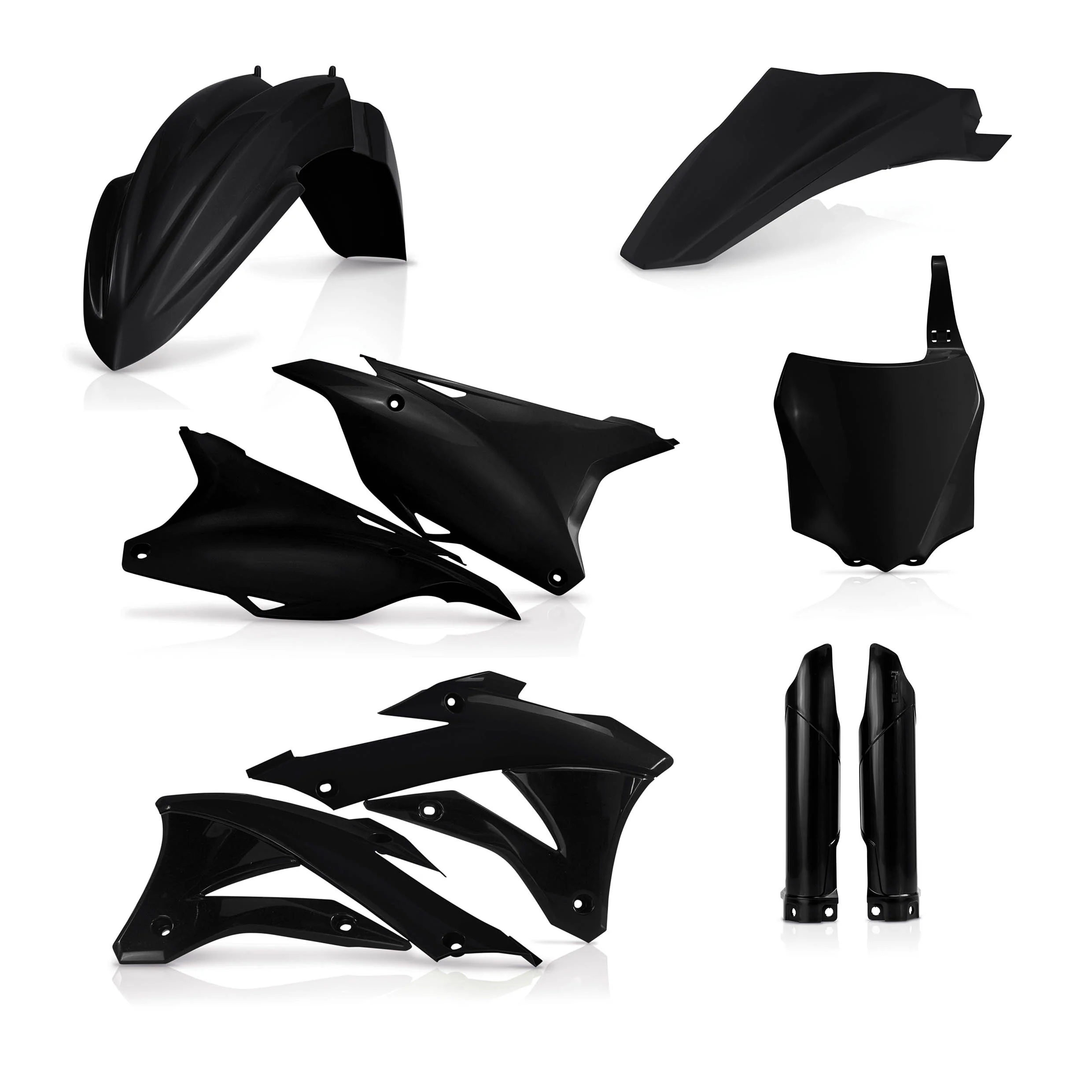 Acerbis Kawasaki Plastic Kit KX KXF - Black - Image 4