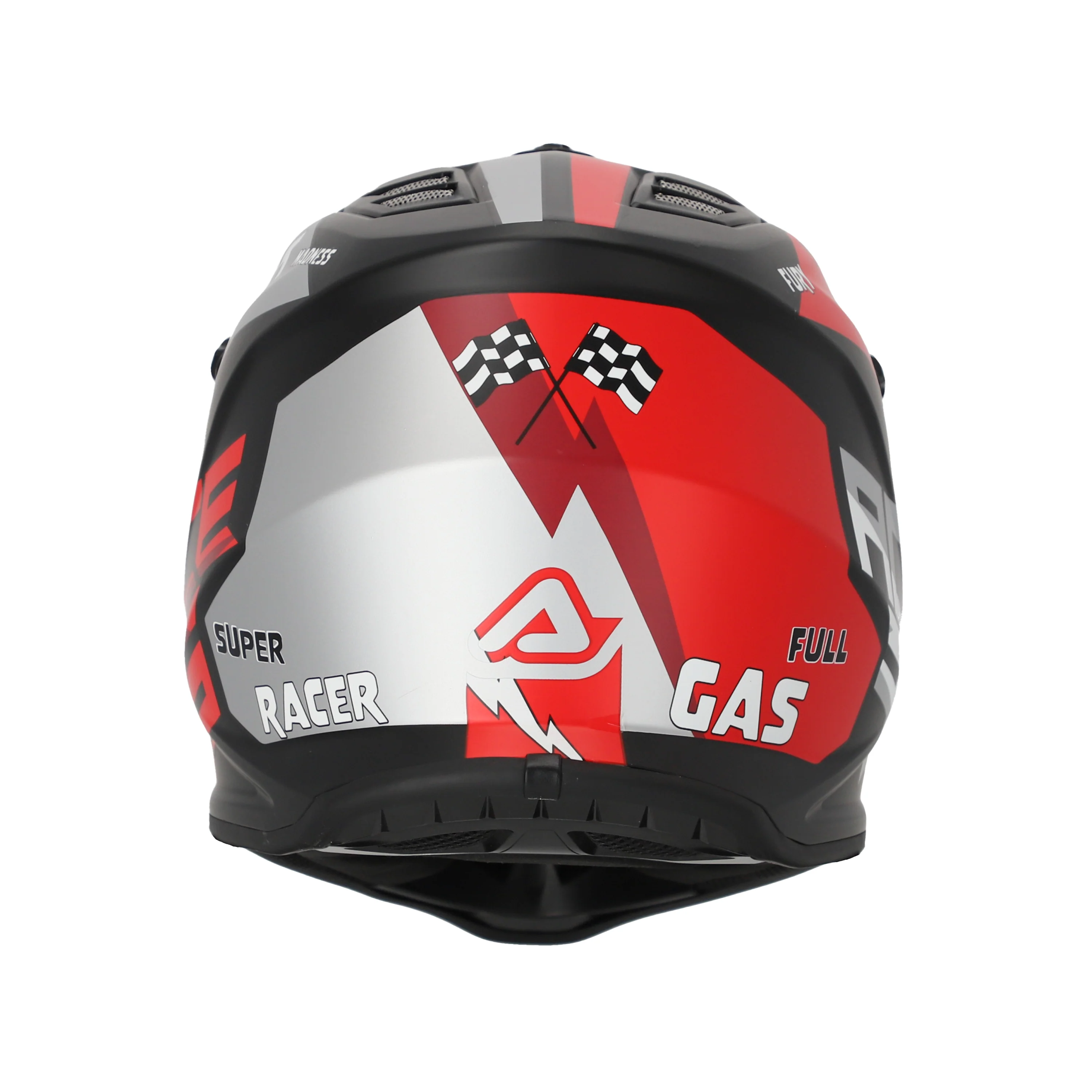 Acerbis Profile Kids Motocross Helmet - Black Red - Image 5