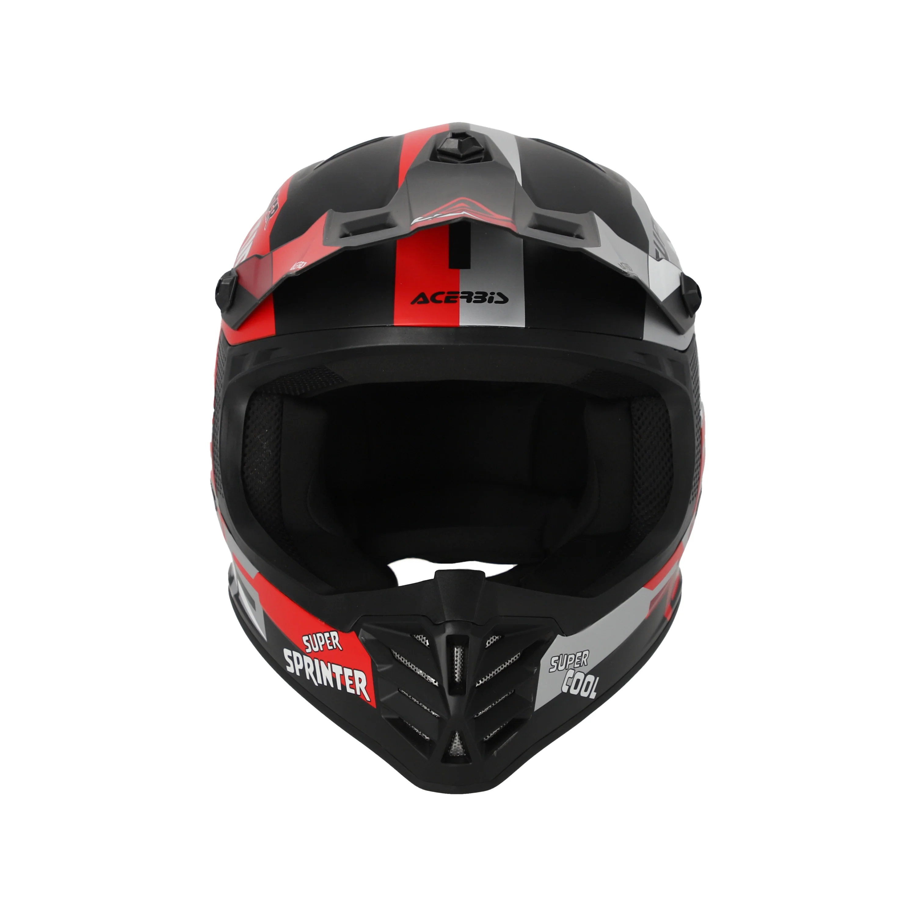 Acerbis Profile Kids Motocross Helmet - Black Red - Image 6
