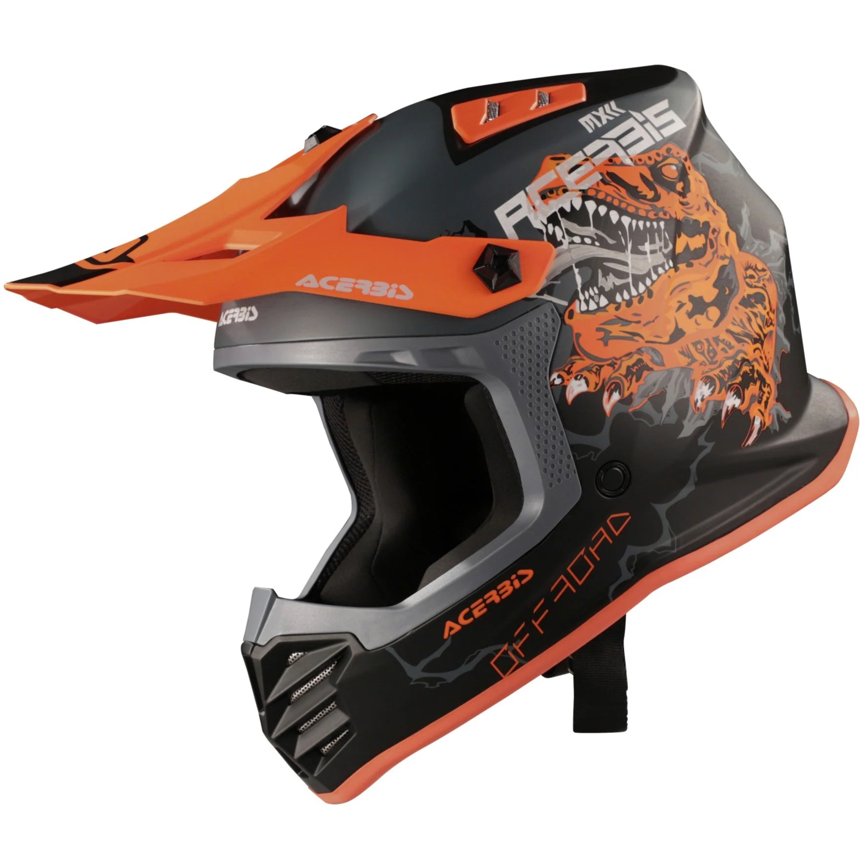 Acerbis Profile Kids Motocross Helmet - Nero Arancio - Image 3