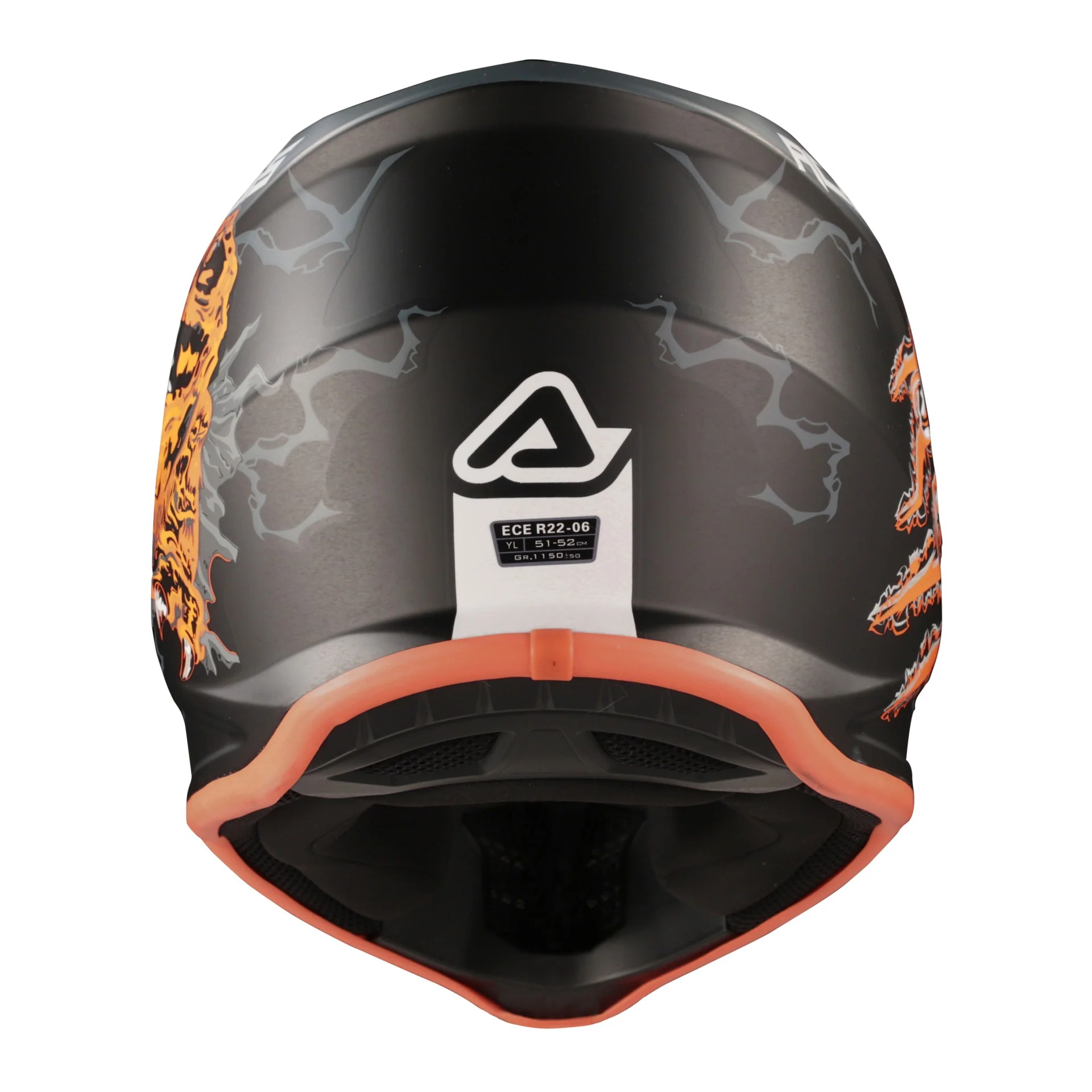 Acerbis Profile Kids Motocross Helmet - Nero Arancio - Image 7