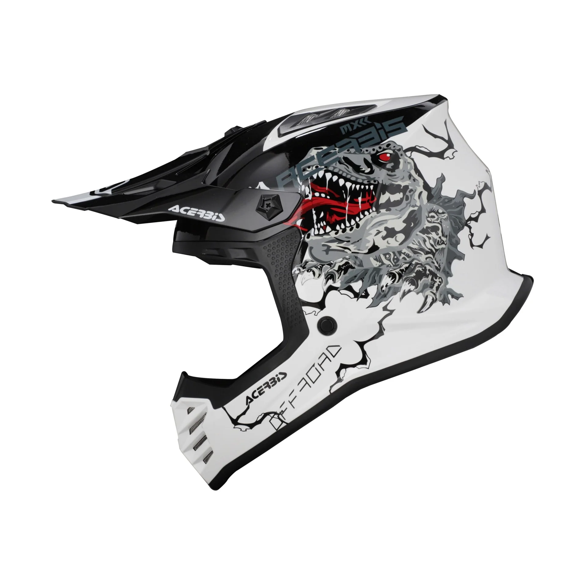 Acerbis Profile Kids Motocross Helmet - White Black - Image 5