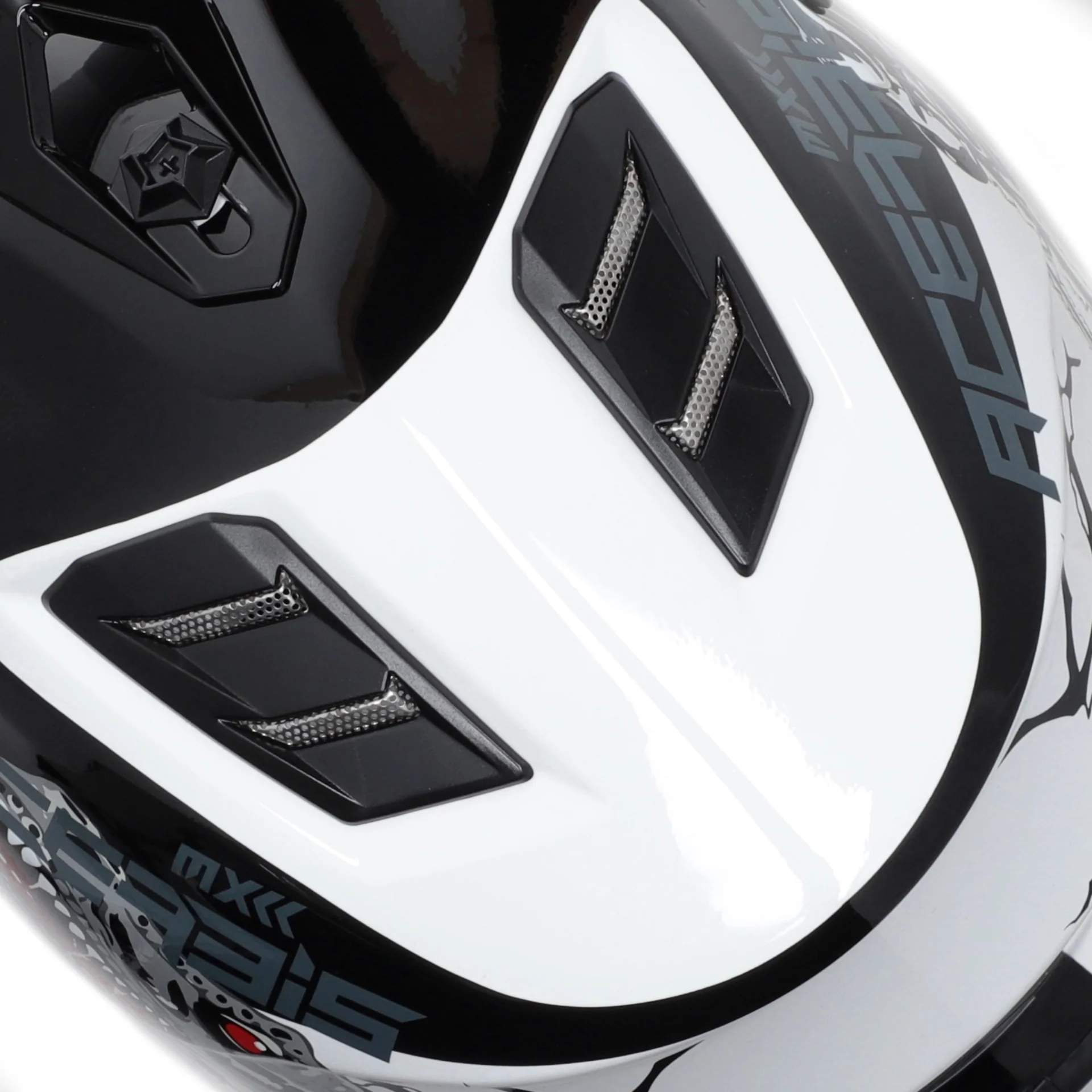 Acerbis Profile Kids Motocross Helmet - White Black - Image 8
