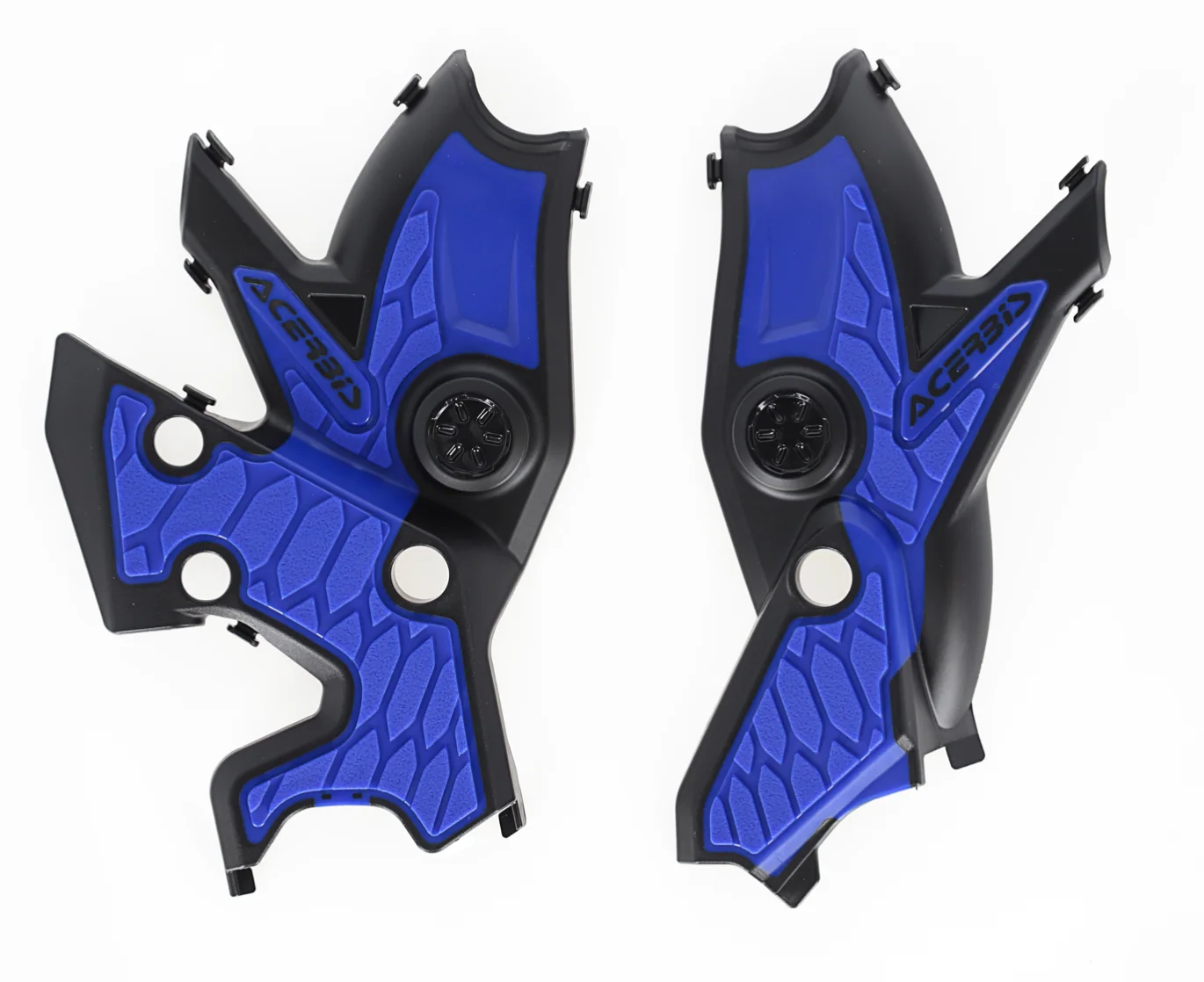 Acerbis Yamaha X-Grip Frame Black Blue Guards - Image 2