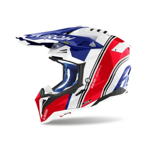 Airoh Aviator 3 Hima Red Gloss MX Helmet - Image 2