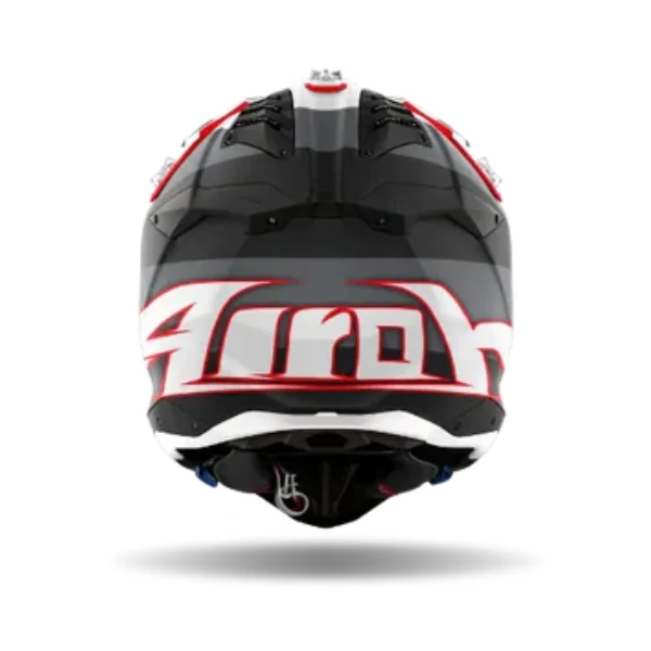 Airoh Aviator 3 Monarch Grey Red Matt MX Helmet - Image 3