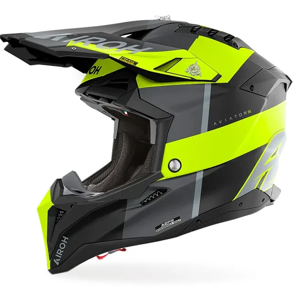 Airoh Aviator 3 Monarch Yellow Matt MX Helmet