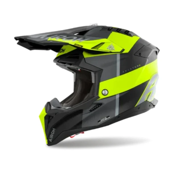 Airoh Aviator 3 Monarch Yellow Matt MX Helmet - Image 2