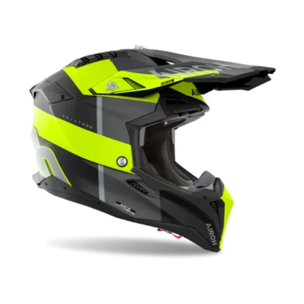 Airoh Aviator 3 Monarch Yellow Matt MX Helmet - Image 4