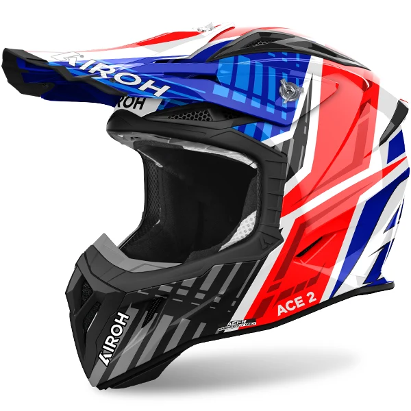 Airoh Aviator Ace 2 Proud Blue Red Gloss Helmet