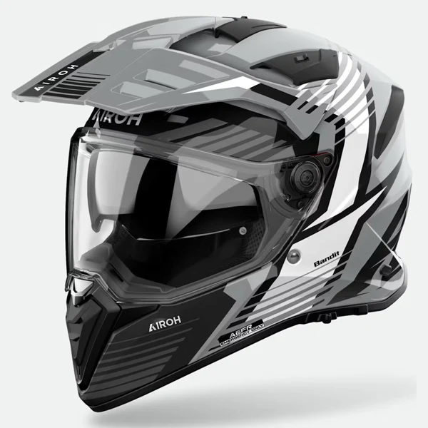 Airoh Bandit Spicy Grey Gloss Adventure Helmet - Image 4