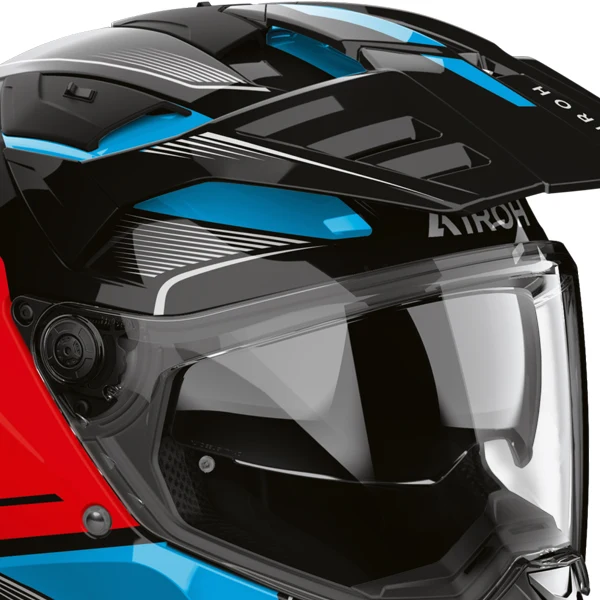 Airoh Bandit Tune Blue Red Gloss Adventure Helmet - Image 3