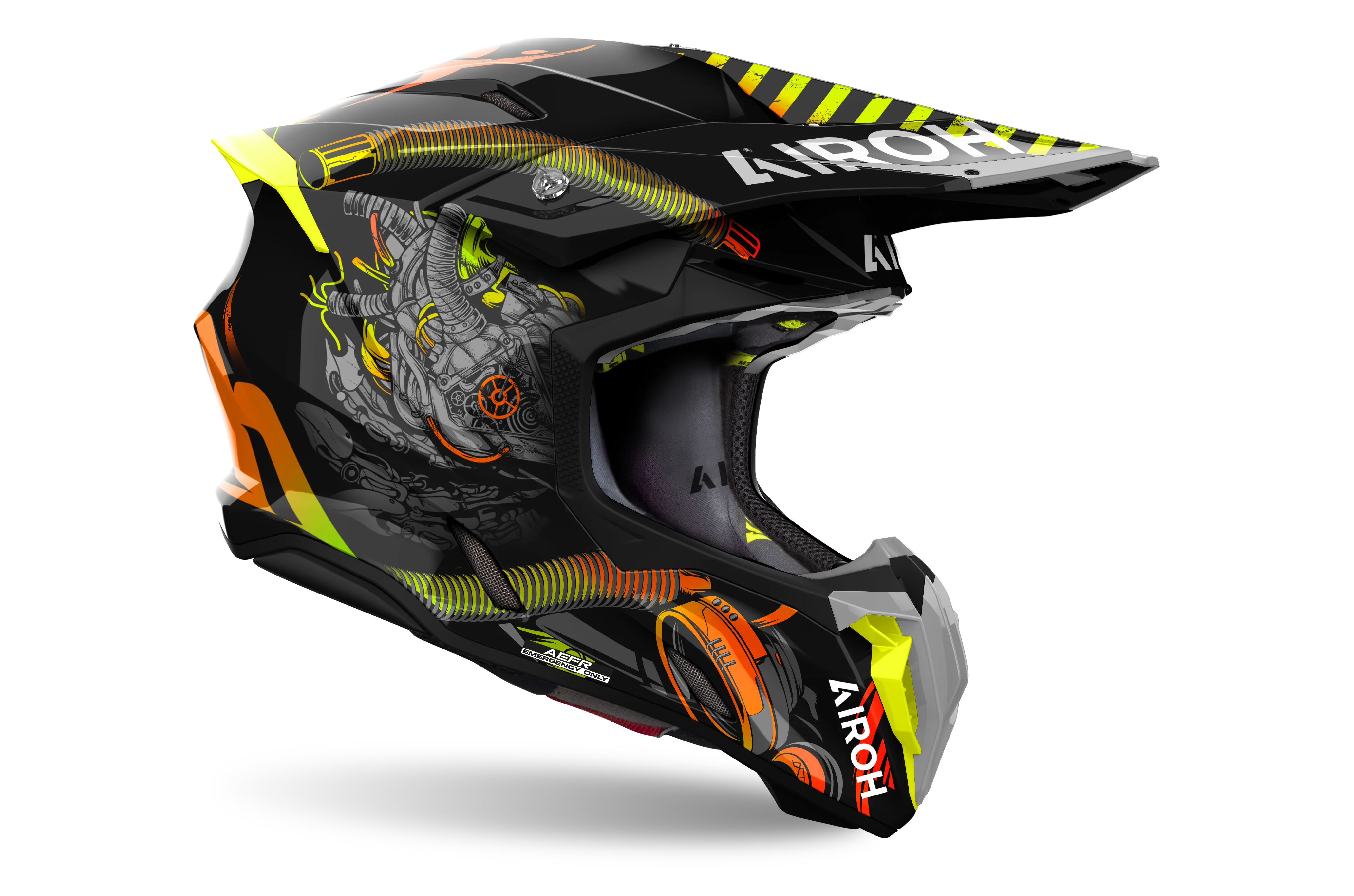 Airoh Twist 3 Toxic Gloss Motocross Helmet - Image 3