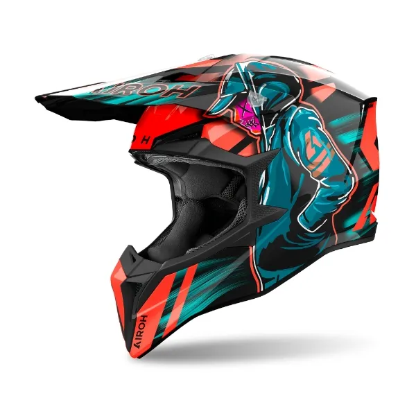 Airoh Wraap Cyber Orange Gloss Helmet - Image 2