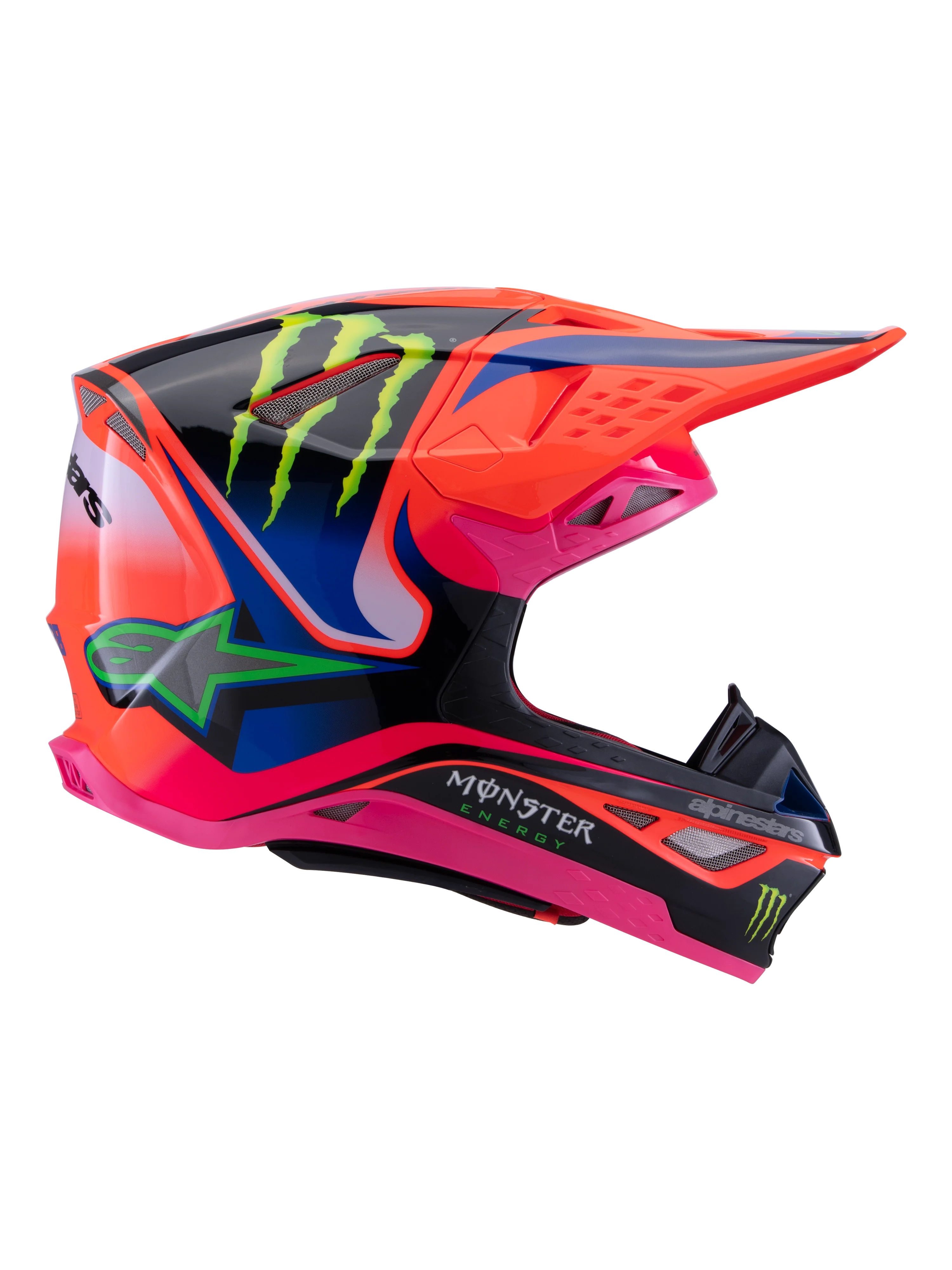 Alpinestars Helmet SM10 Deegan Orange Flo Purple Pink - Image 3