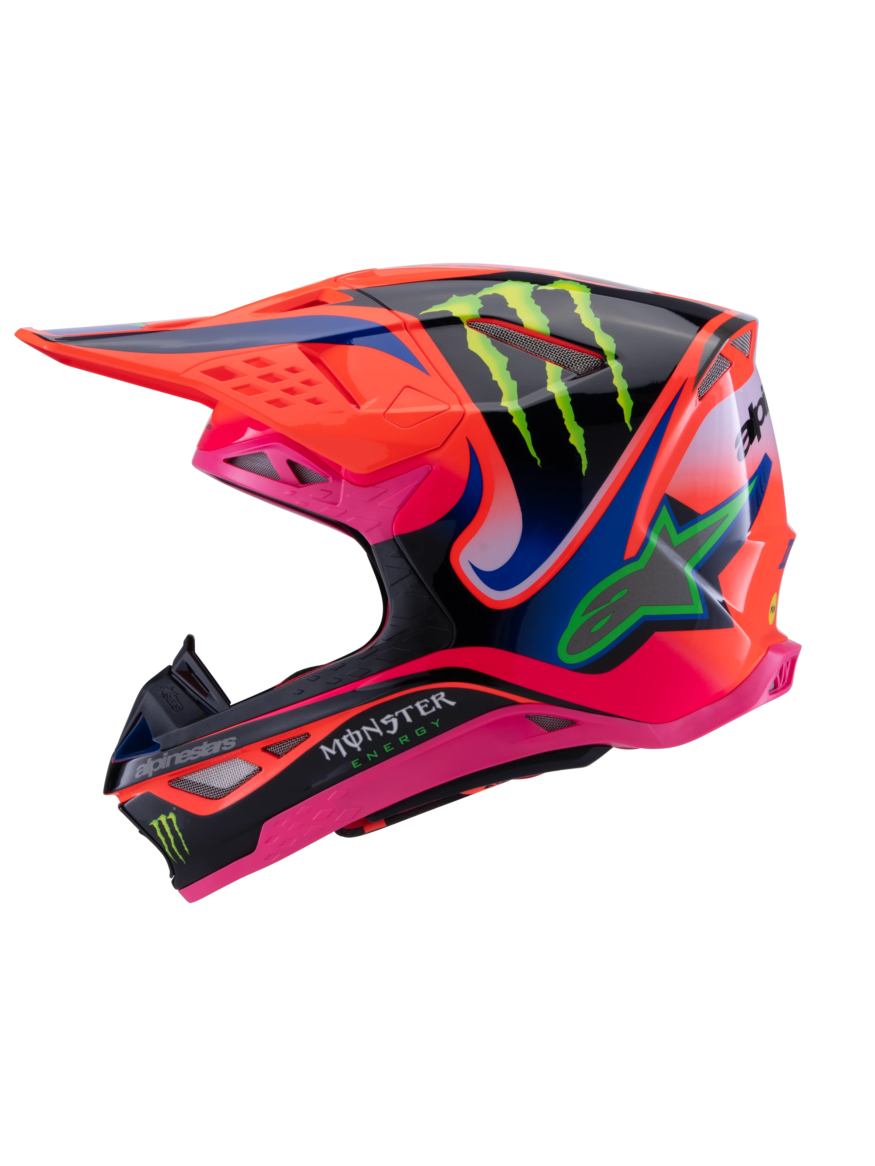 Alpinestars Helmet SM10 Deegan Orange Flo Purple Pink - Image 4