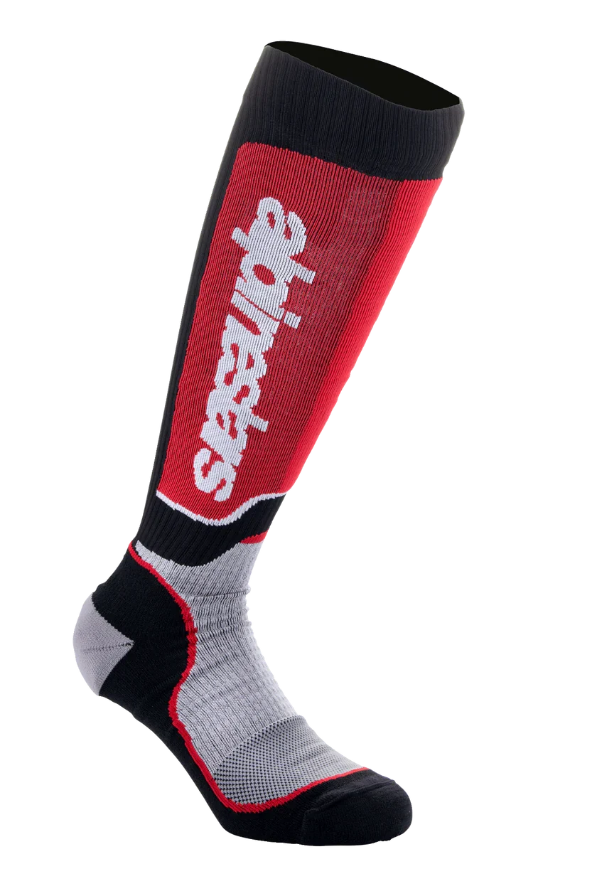 Alpinestars MX Plus Socks - Black Gray Red