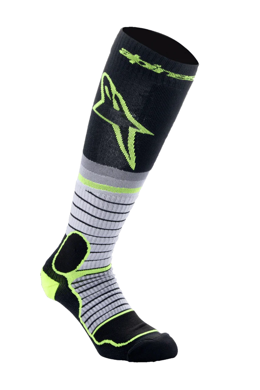 Alpinestars MX Pro Sock V2 -Black Gray Yellow Fluo