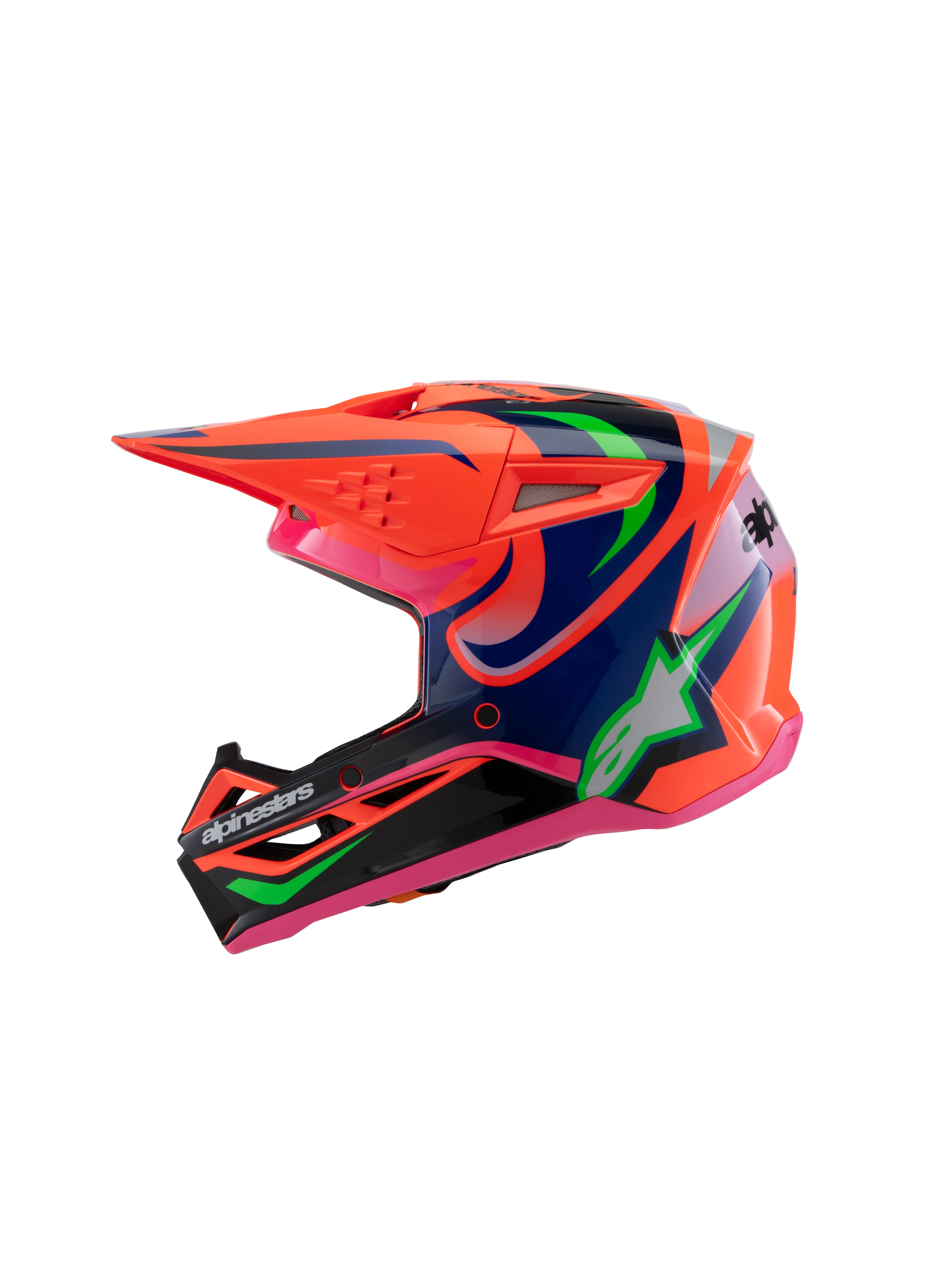 Alpinestars Youth Helmet Deegan Orange Fluo Purple Pink - Image 3