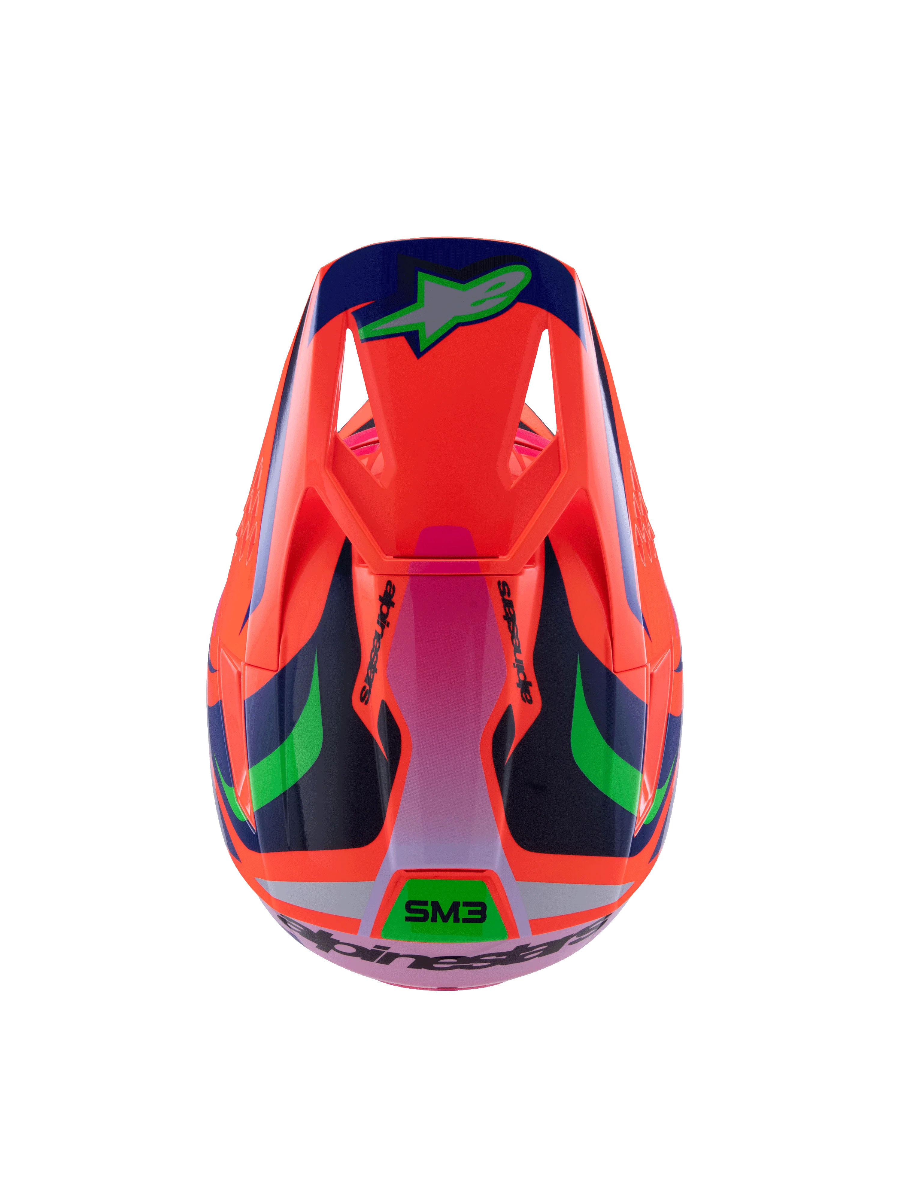 Alpinestars Youth Helmet Deegan Orange Fluo Purple Pink - Image 7