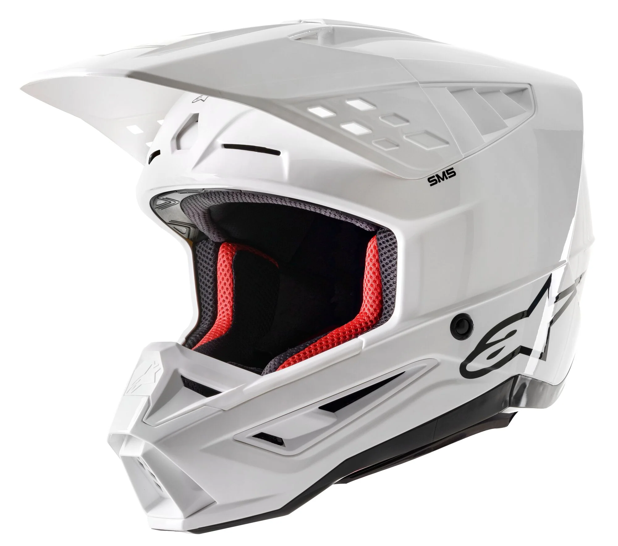 Alpinestars Helmet SM5 Solid White Glossy - Image 2