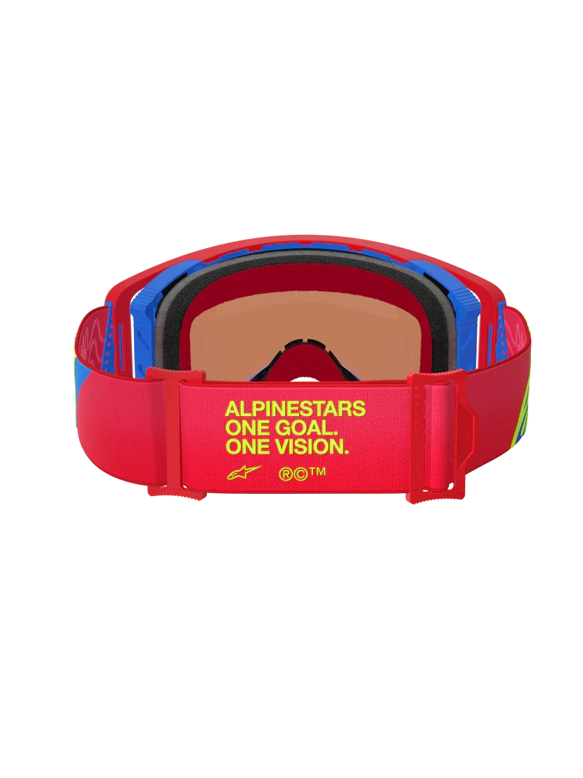 Alpinestars Supertech Corp Goggles Absolute Vision Red Blue - Blue Mirror Lens - Image 4