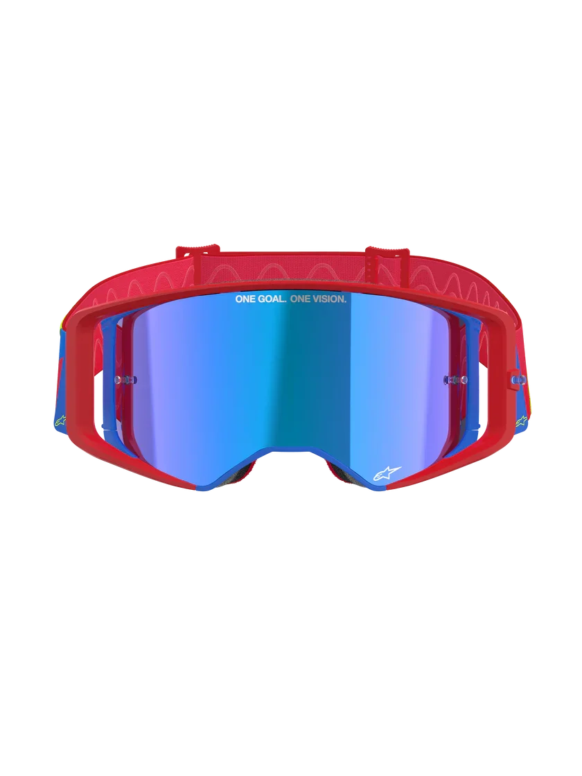 Alpinestars Supertech Corp Goggles Absolute Vision Red Blue - Blue Mirror Lens - Image 5