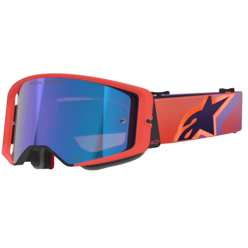 2026 Alpinestars Supertech Goggles Vision Corp - Hot Coral Purple Mirror Blue - Image 2