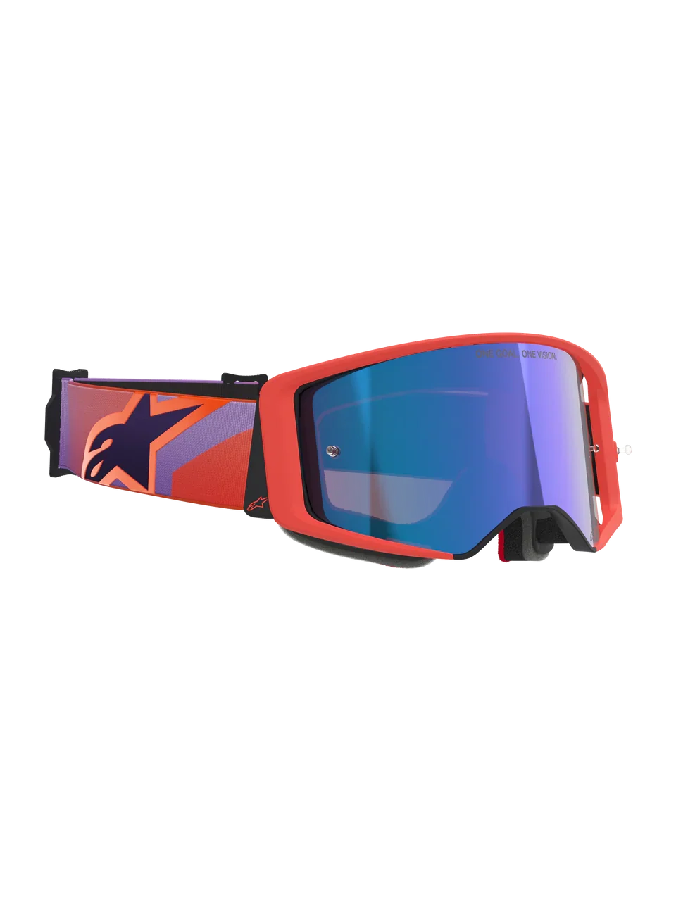 2026 Alpinestars Supertech Goggles Vision Corp - Hot Coral Purple Mirror Blue - Image 5
