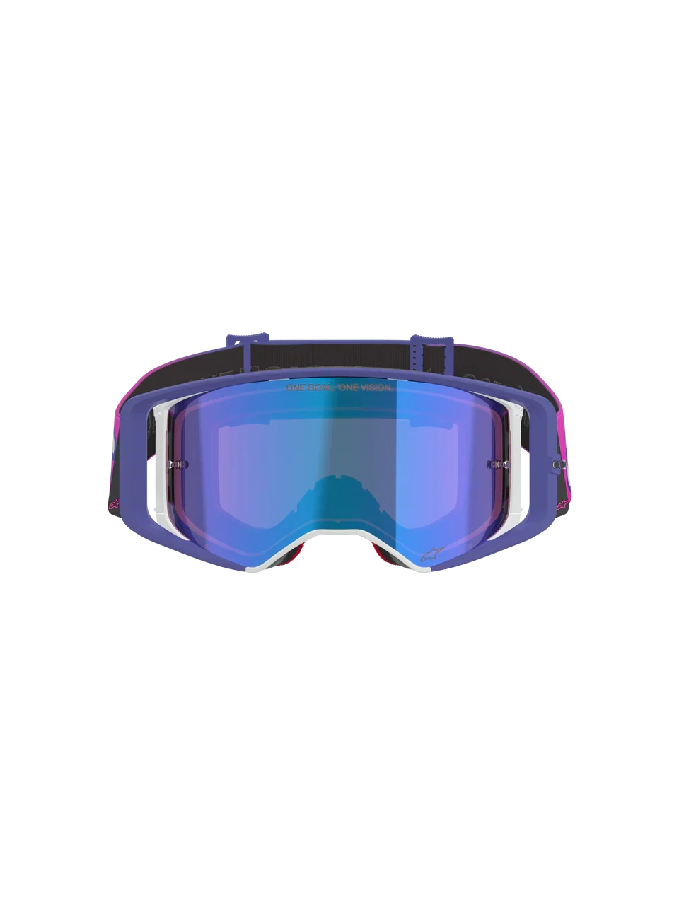 2026 Alpinestars Supertech Goggles Vision Vista - Purple Fluo Pink Mirror Blue - Image 4