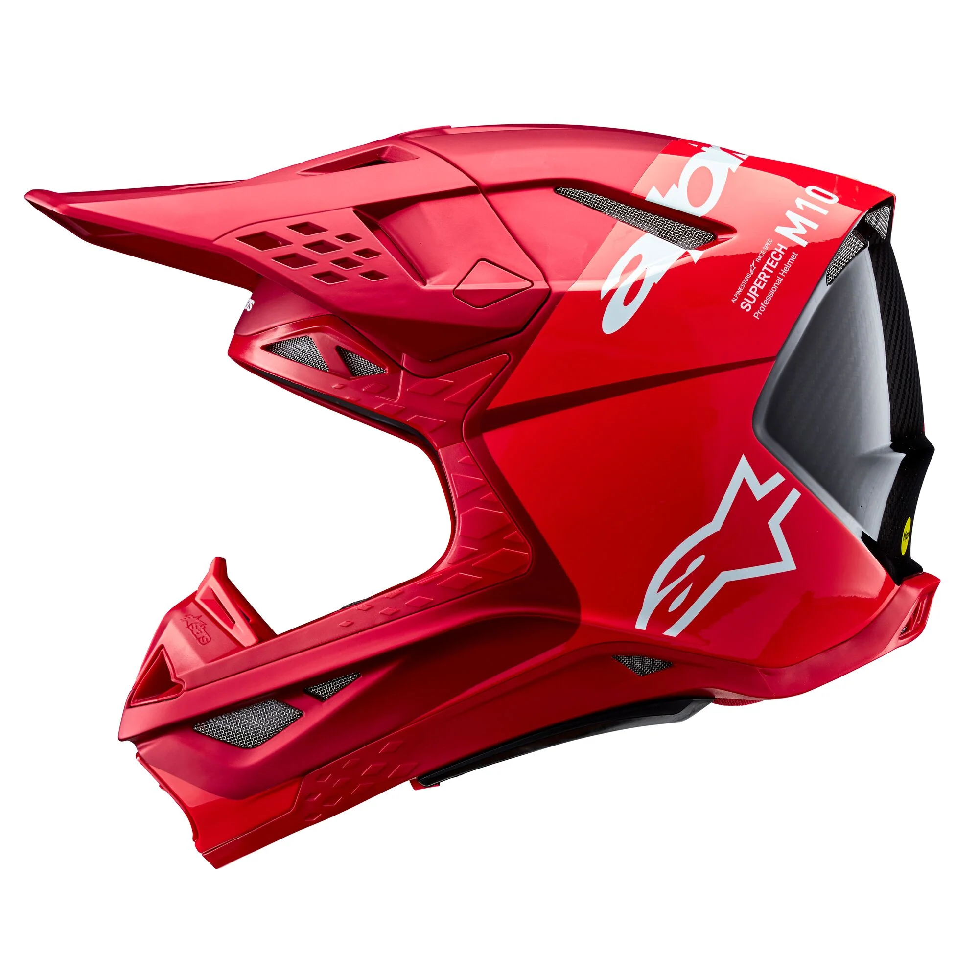 Alpinestars Helmet Supertech SM10 Flood Red Fluo Red Matt Glossy - Image 3