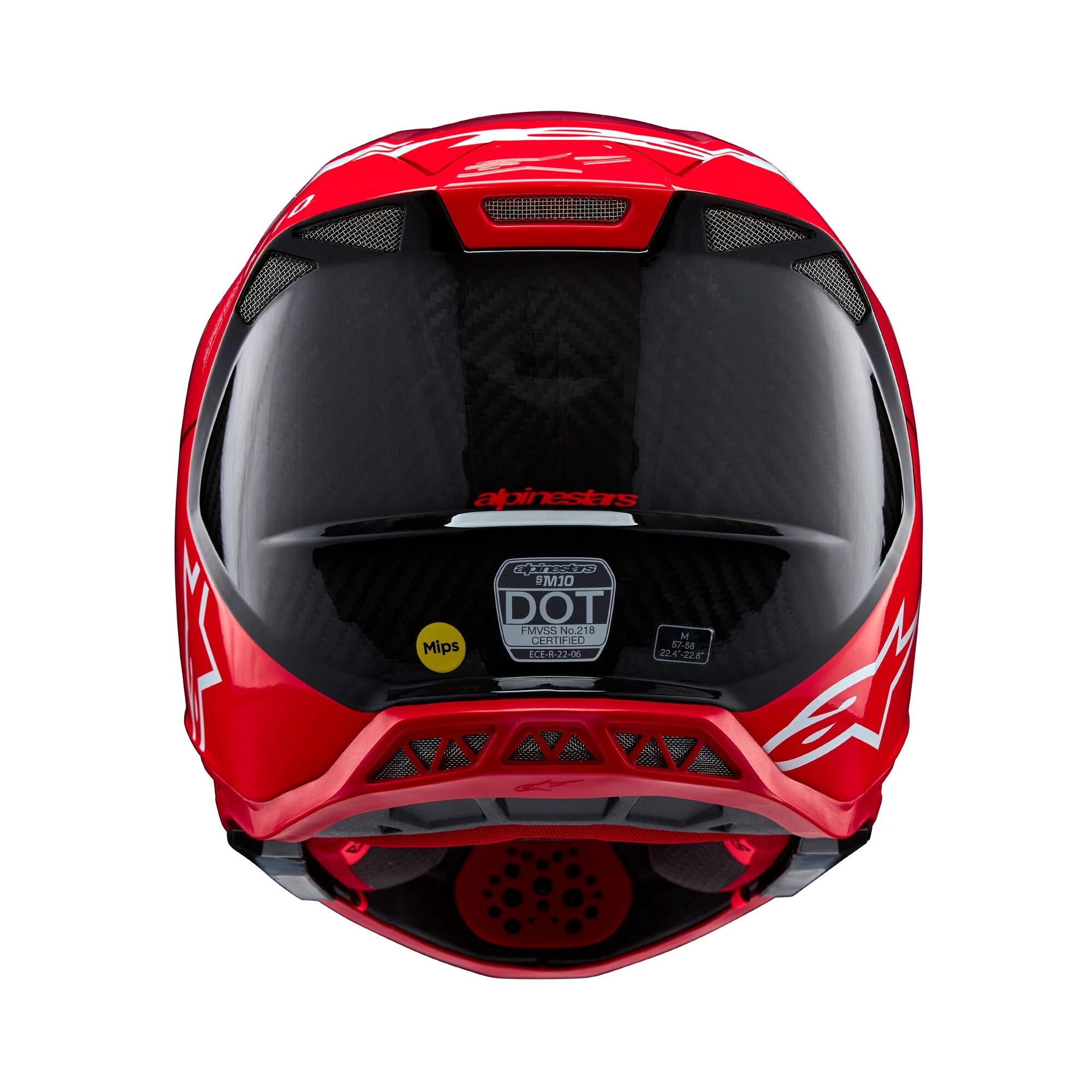 Alpinestars Helmet Supertech SM10 Flood Red Fluo Red Matt Glossy - Image 7