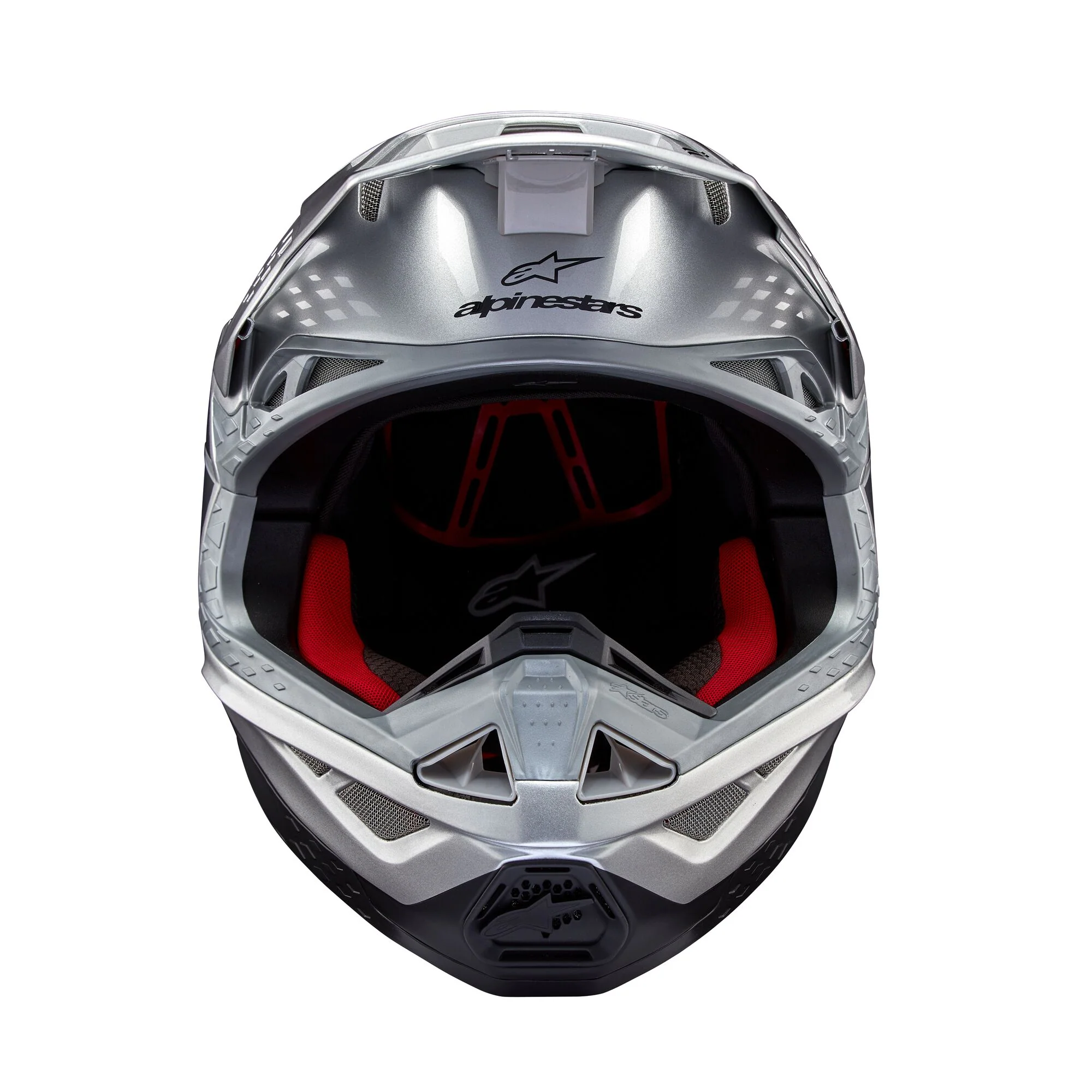 Alpinestars Helmet Supertech SM10 Flood Silver Black Orange Matt Glossy - Image 5