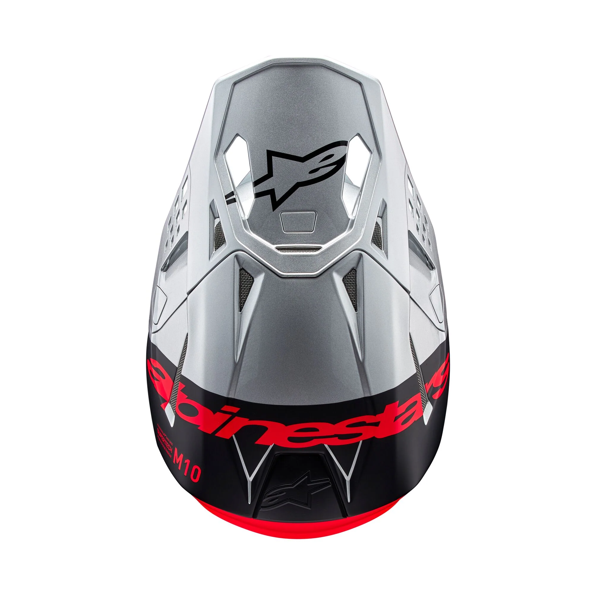 Alpinestars Helmet Supertech SM10 Flood Silver Black Orange Matt Glossy - Image 8