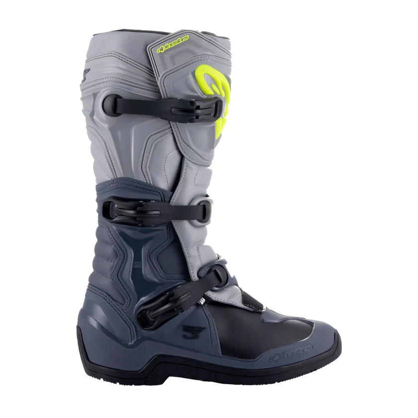 Alpinestars Tech 3 Motocross Boots - Dark Gray Light Gray Black - Image 4