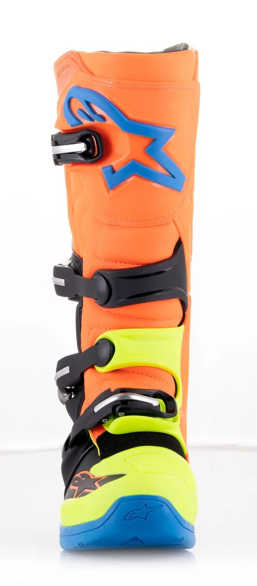 Alpinestars Tech 5 Boot Orange Fluo Blue Yellow - Image 2
