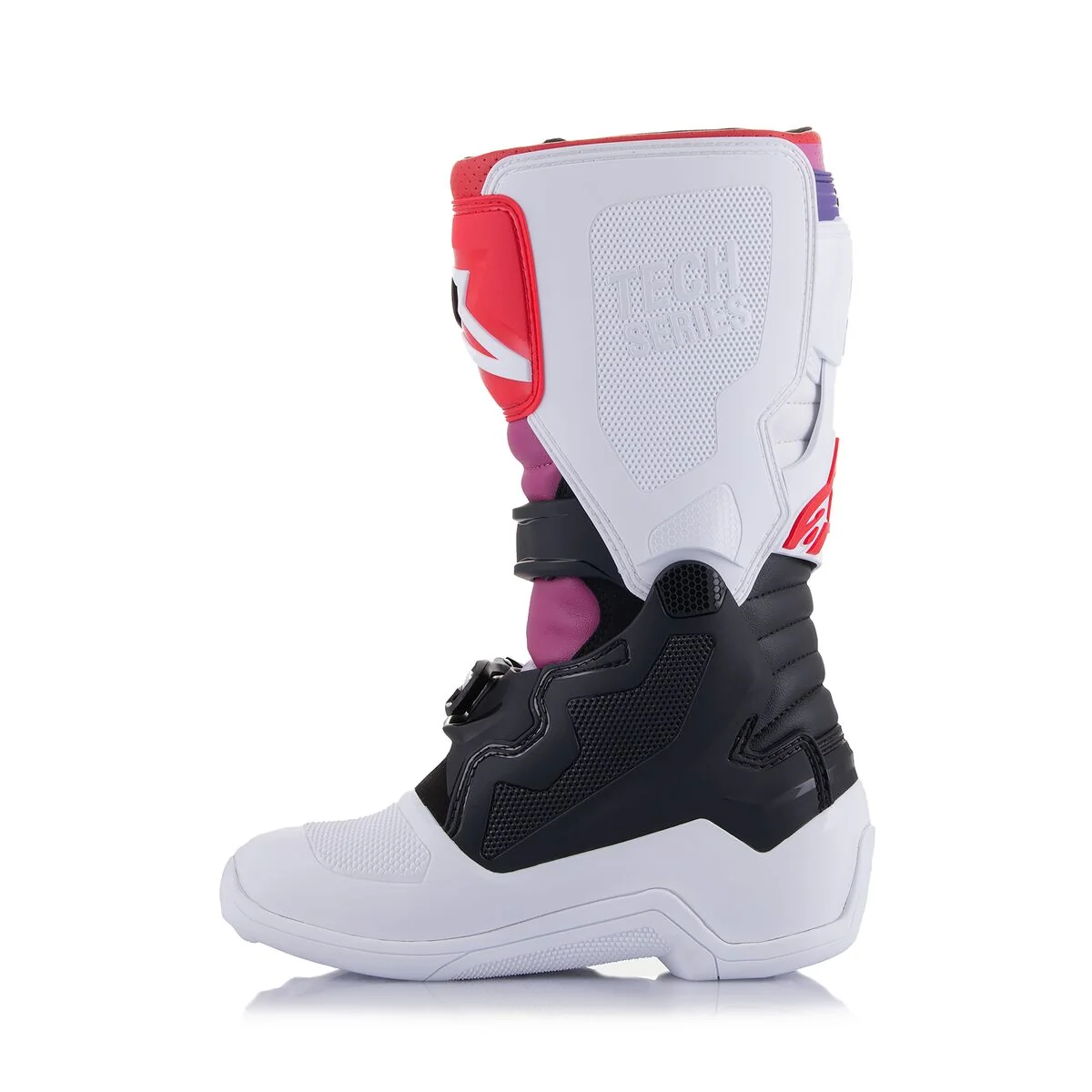 Alpinestars Tech 7S Youth Boots White Black Rainbow - Image 3